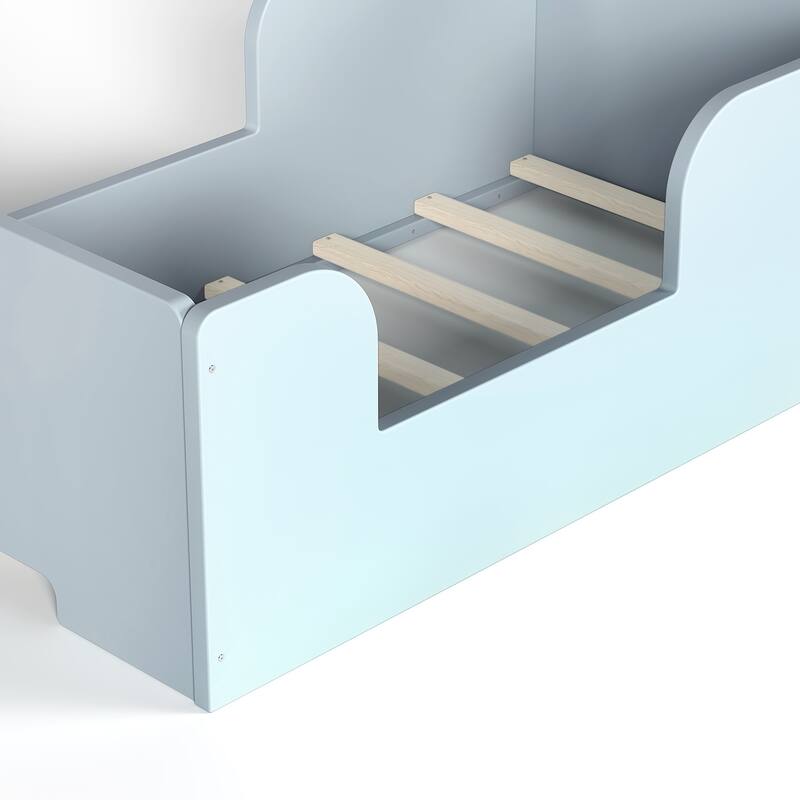 Toddler Floor Bed Frame - Bear Shape Cot Bed for Boys & Girls Ages 3-6