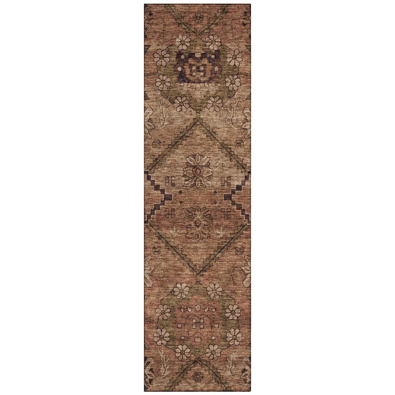 Machine Washable Indoor/ Outdoor Chantille Boho Global Rug
