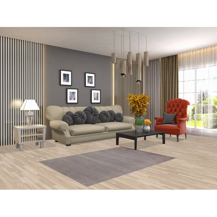 Gabbeh Accent Modern Rug Hand-Knotted Wool Carpet - 3'7" x 5'0"