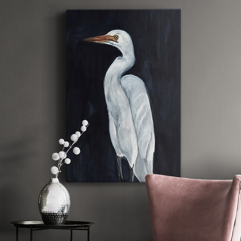 Calm Great Egret I Premium Gallery Wrapped Canvas - Ready to Hang