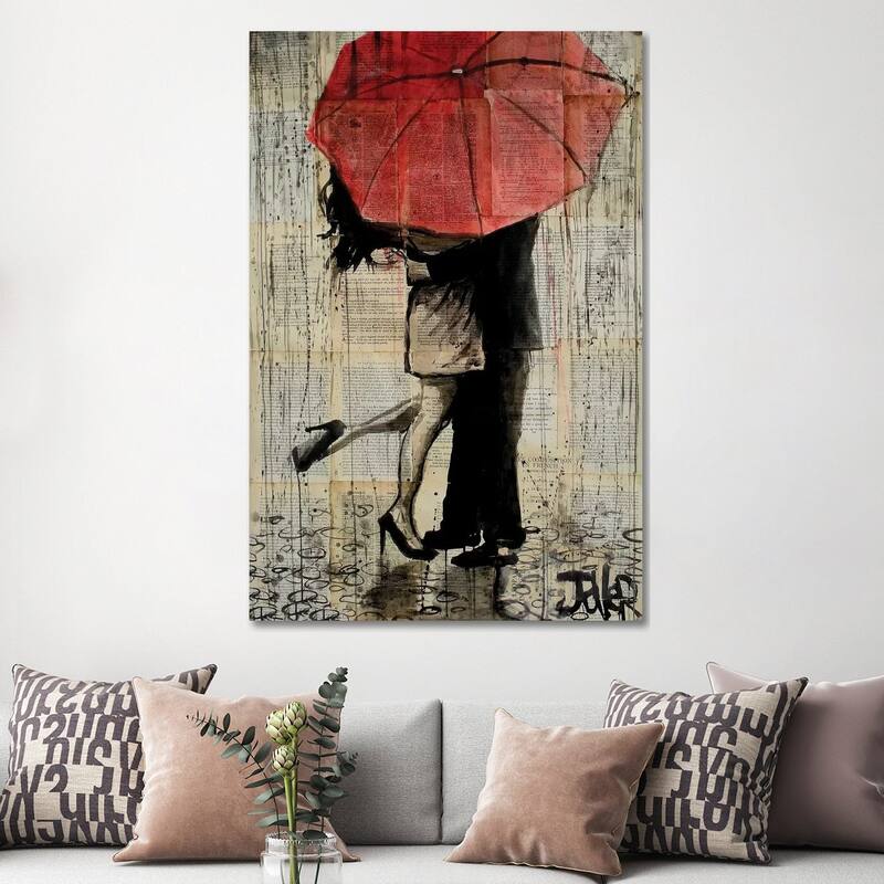 iCanvas "Red Umbrella" by Loui Jover Canvas Print