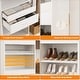 preview thumbnail 4 of 30, 25'' W Freestanding Closet System with 2 Wooden Drawers and Adjustable Shoes Rack and Hanging Rod,Walk-in Closet Organizer