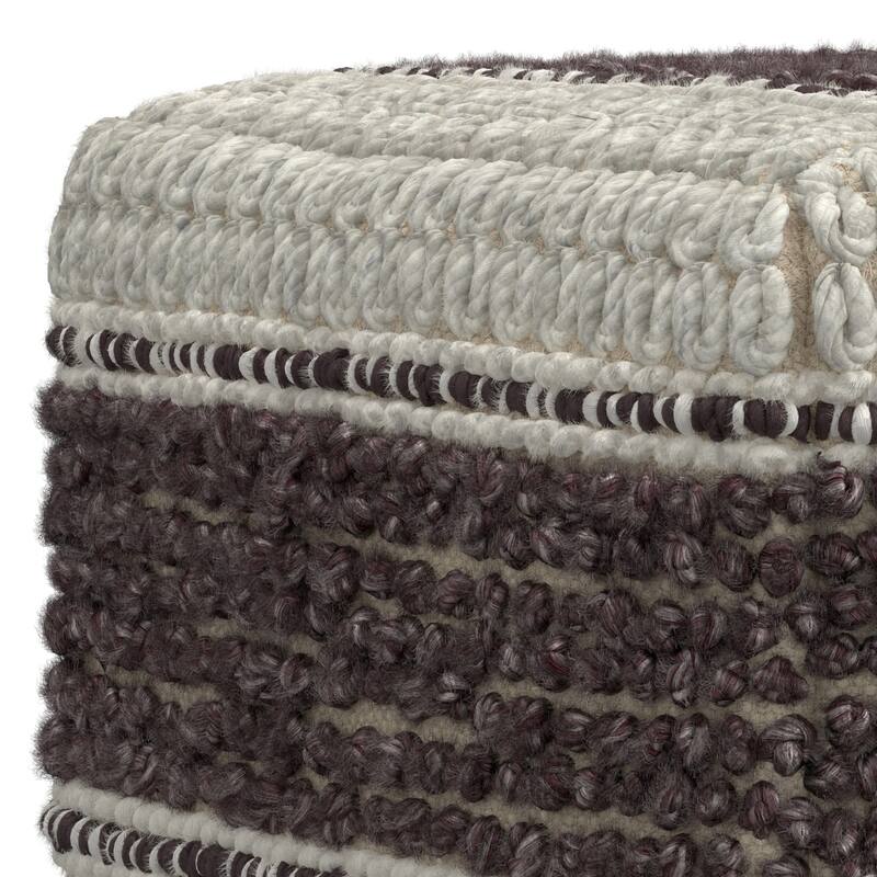 WYNDENHALL Heyfield Square Pouf Handloom Woven