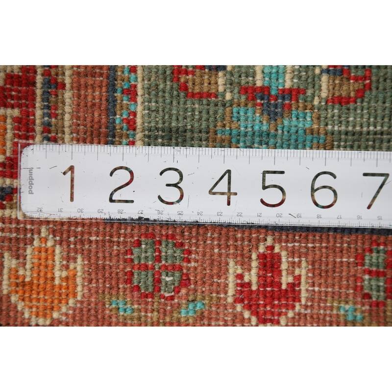 Garden Design Kazak Foyer Rug Hand-Knotted Wool Carpet - 2'0" x 3'1"