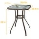 preview thumbnail 7 of 5, VredHom High Dining Bistro Table with Umbrella Hole - 26.77" L x 26.77" W x 35.04" H