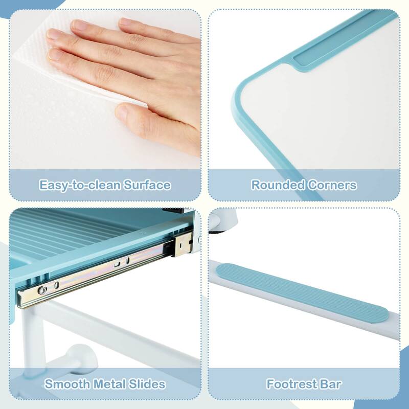 Costway Kid’s Study Desk & Chair Set with Tilt Desktop, Pen Holder & - See Details