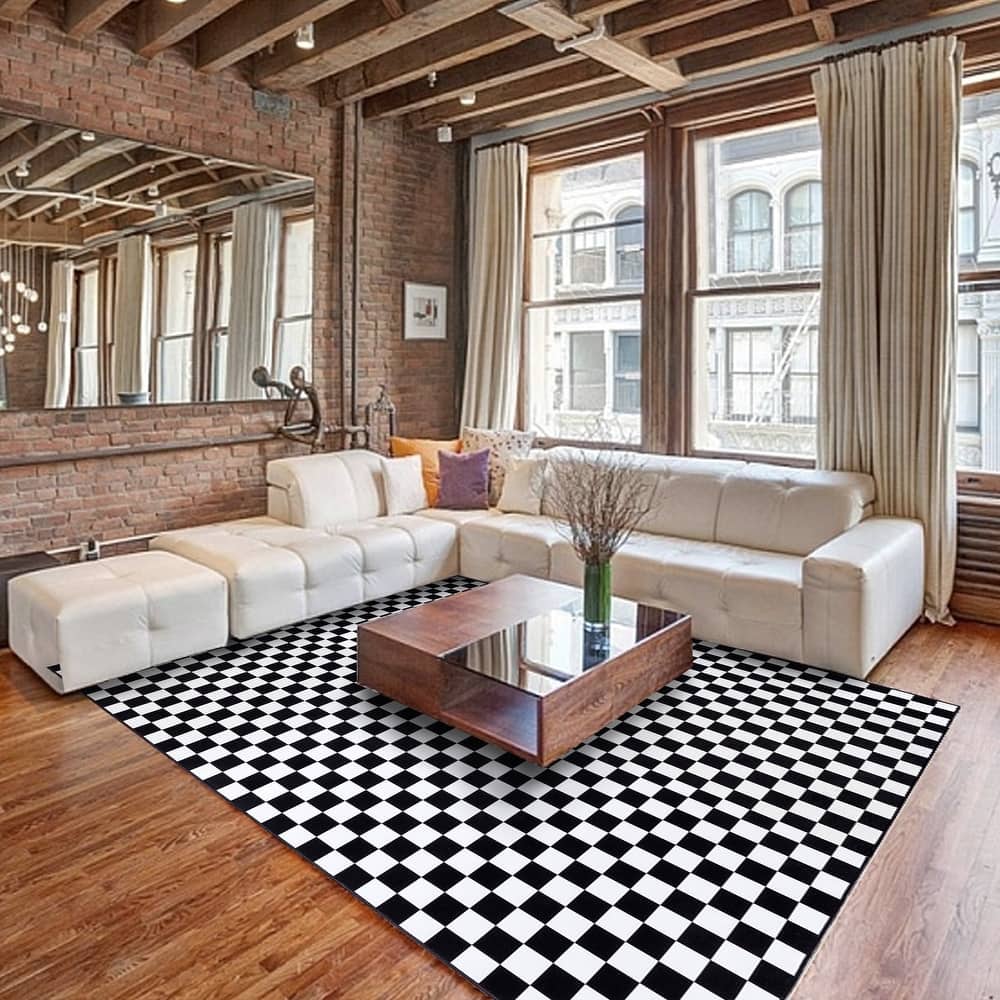 Gertmenian Crystal Print Soft Flat Pile Polyester Slip Resistant Washable Indoor Printed Area Rug Collection