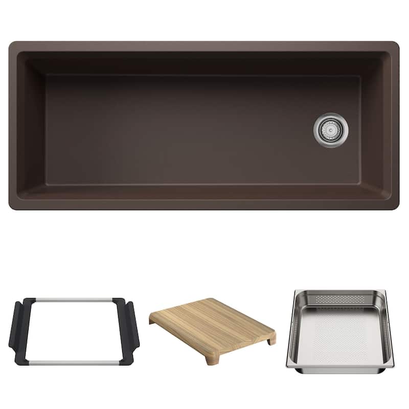 Blanco 443330 Inteos 45" Undermount Single Basin Granite Composite - Cafe