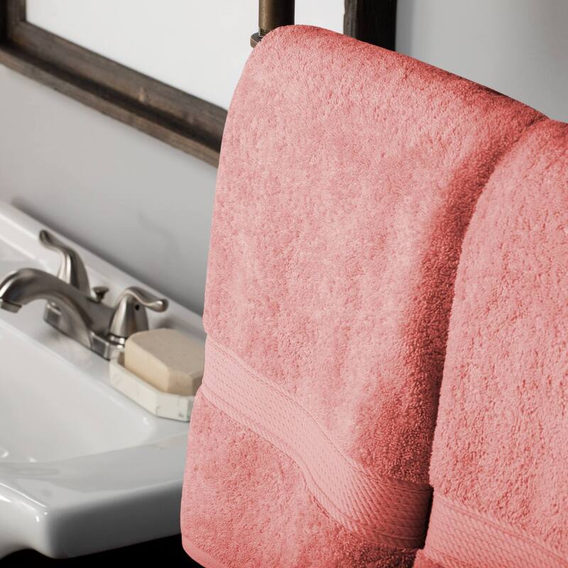 Superior Egyptian Cotton Pile Heavyweight Bath Towel Set of 2