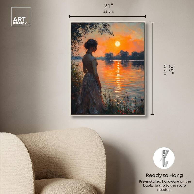 Sunset Pond Canvas by Art Remedy