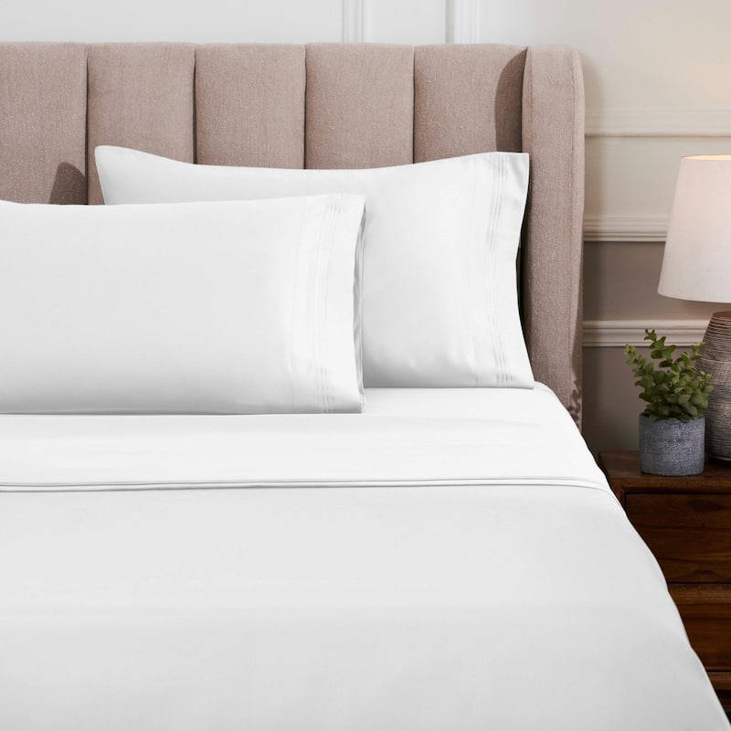 Blue Nile Mills 1500 Thread Count Egyptian Cotton Deep Pocket Solid Sheet Set