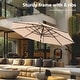 preview thumbnail 14 of 30, MAISON ARTS 6-Pieces Outdoor Dining Sets, 37" Square Metal Bistro Table with Umbrella Hole and 4 Rattan Garden Chairs
