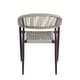 preview thumbnail 10 of 32, Furniture of America Holcomb Modern Wicker Rope Curved Patio Dining Arm Chair