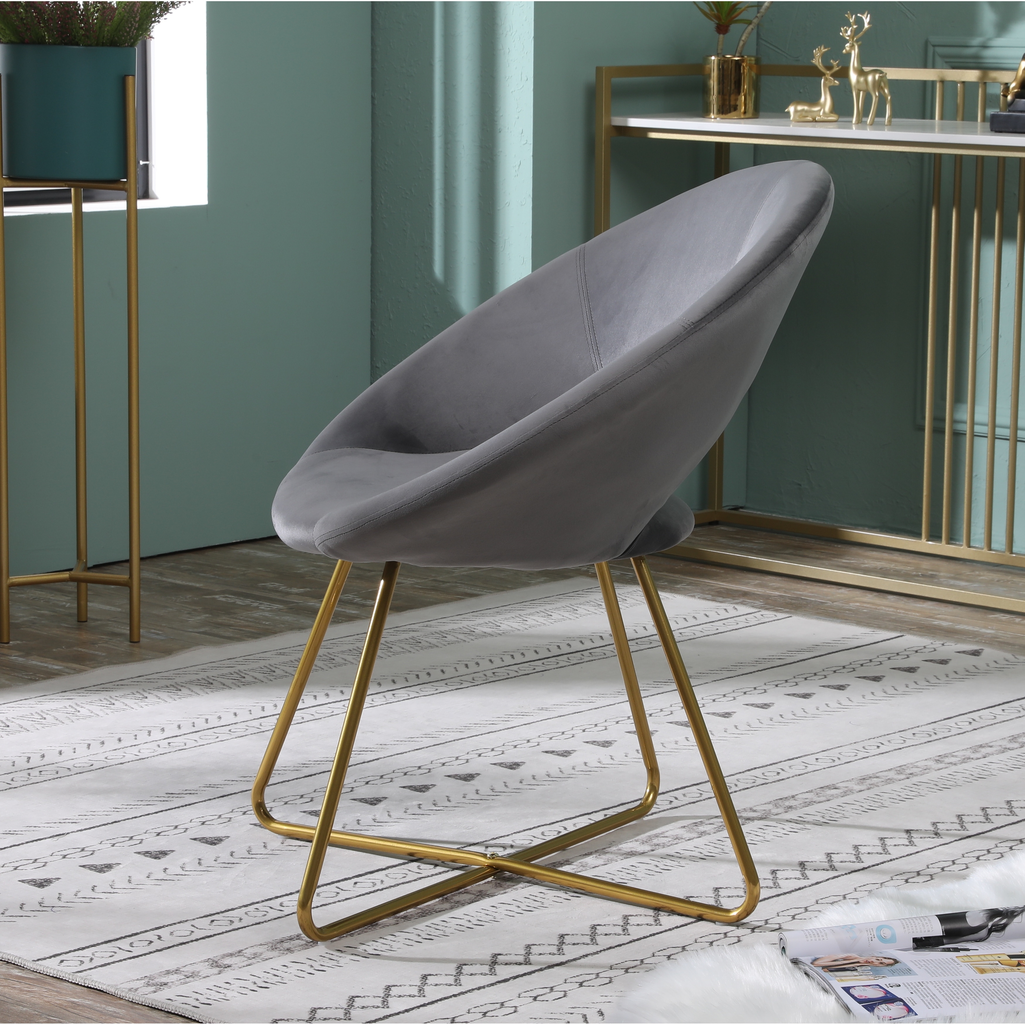 Silver Orchid Murray Velvet Accent Chair On Sale Bed Bath