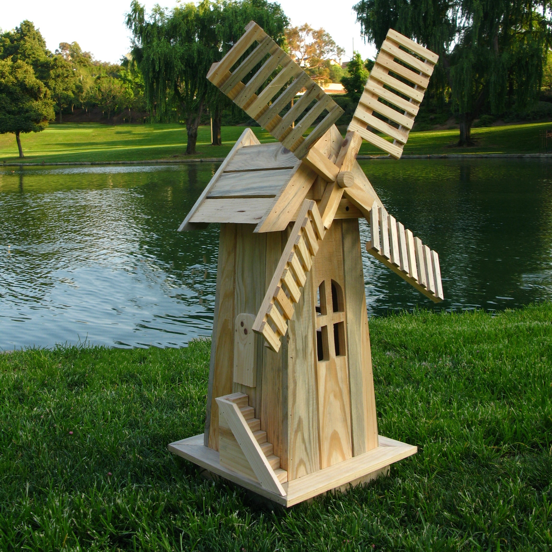 Netherland 34" Dutch Yard Garden Wooden Windmill