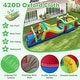 preview thumbnail 7 of 8, Gymax Inflatable Bounce Castle w/Jumping House Ocean Balls Dual Slides - Multicolor