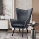 preview thumbnail 57 of 92, Upholstered Wingback Armchair Leisure Accent Chair, Single - 40.55" H x 28.34" W x 33.1" D