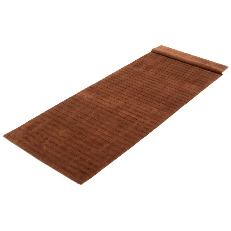 ECARPETGALLERY Hand-knotted Opulence Brown Wool Rug - 3'2 x 11'6