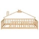 preview thumbnail 11 of 31, Twin Size Pine Wood House-Shaped Bed with Guardrails, No Door