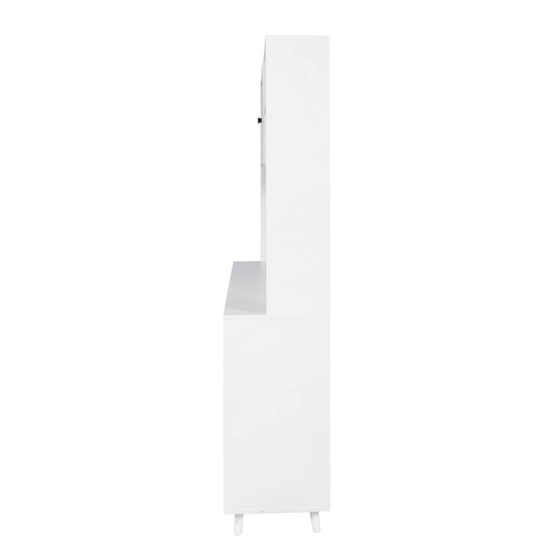 Freestanding Kitchen Pantry Kitchen Hutch Cabinet with Doors and Drawers