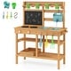 preview thumbnail 10 of 8, Gymax Kids Mud Kitchen w/Faucet Removable Sinks Chalkboard Stovetops