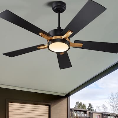 CARRO Elliott 52" Smart Ceiling Fan with Light and Remote-Downrod