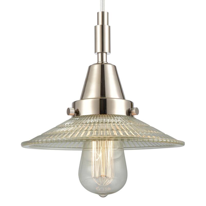 Innovations Lighting 447-1P-G2 Halophane 9" Wide Mini Pendant with - Polished Nickel