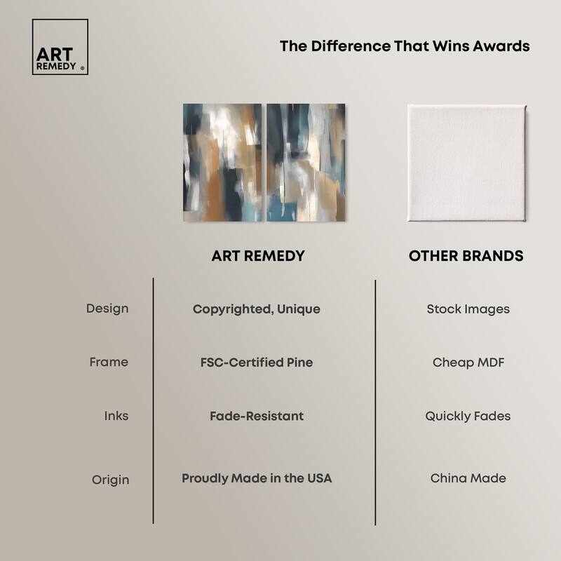 Vertical Rush Canvas Set of 2 by Art Remedy, Gallery Wrapped