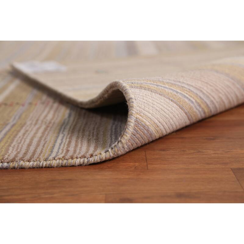 Hand Knotted Oriental 100% Wool Carpet Tribal Animal Pictorial Multi-Colored Gabbeh Area Rug - 7' 8'' X 5' 4''