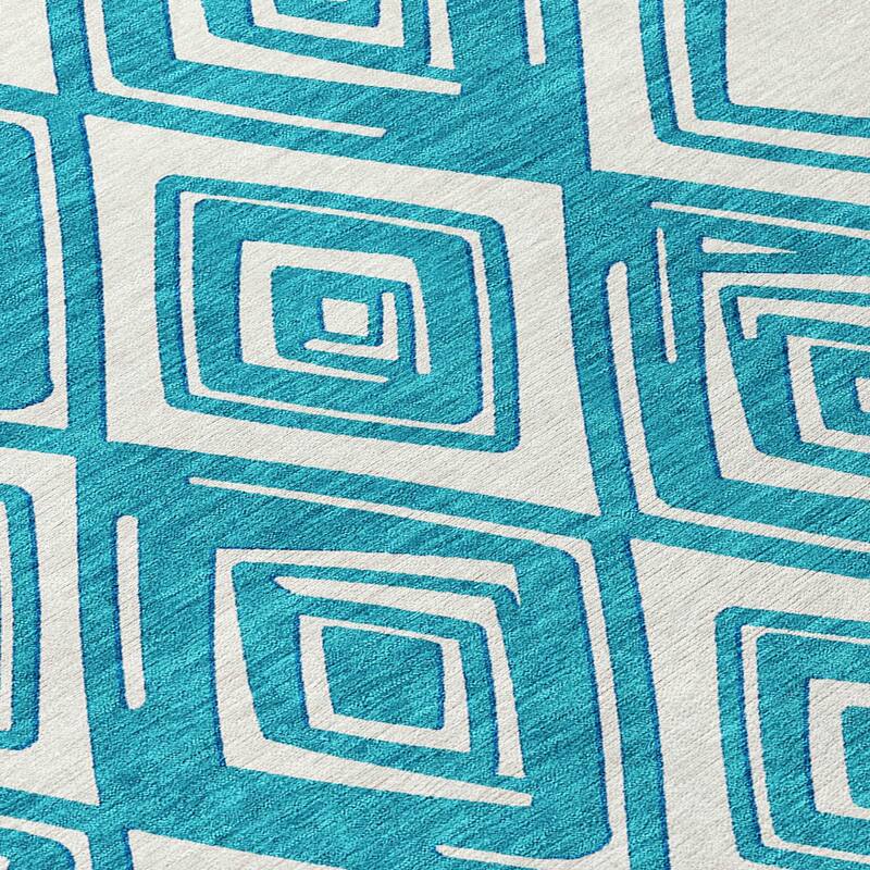 Machine Washable Indoor/ Outdoor Chantille Contemporary Diamonds Rug