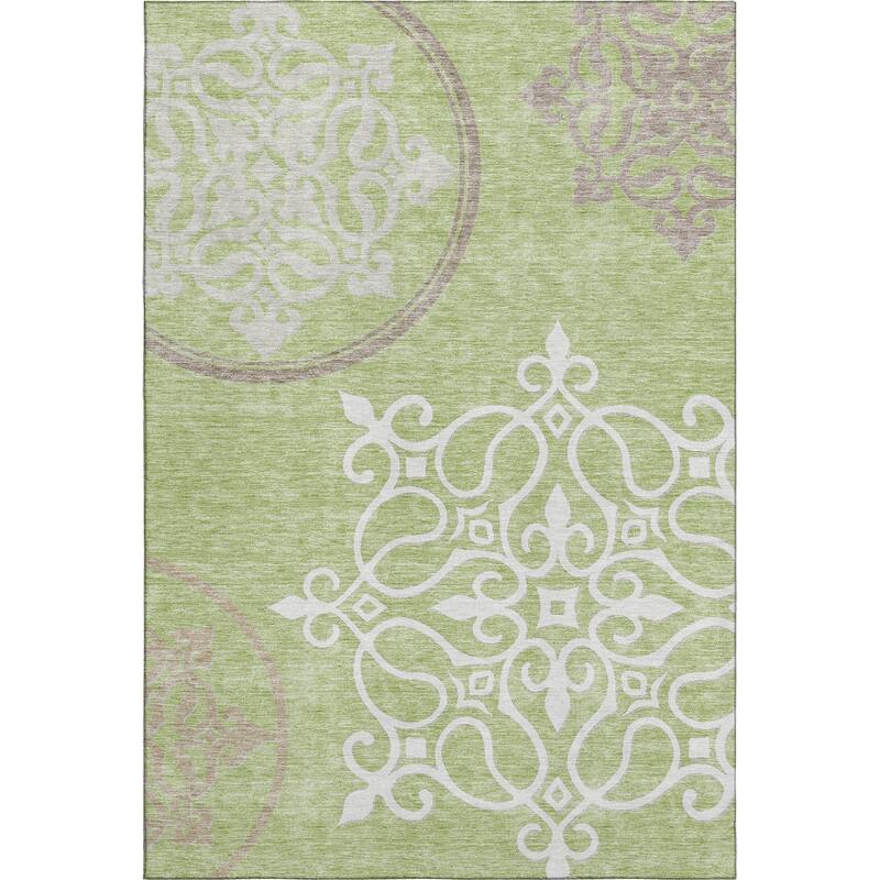 Premium Washable Super Soft Transitional Scroll Mayfield Rug