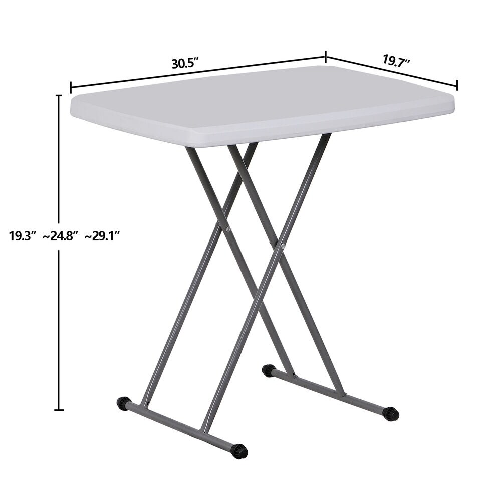 5 ft adjustable height folding outlet table