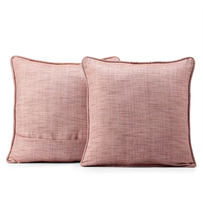 Exclusive Fabrics Yarn Dyed Designer Faux Raw Textured Silk Cushion Cover (Set of 2)