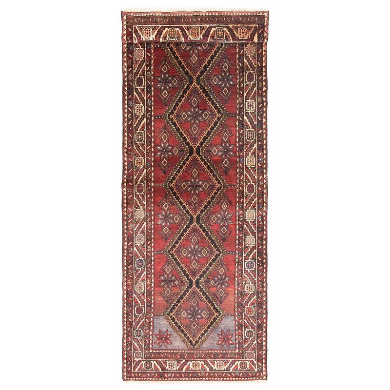 ECARPETGALLERY Hand-knotted Konya Anatolian Red Wool Rug - 3'4 x 9'9 - Dark Red - 3'4 x 9'9