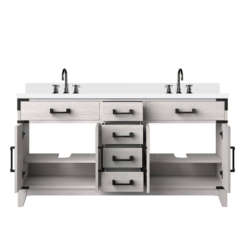Laurel Bath Vanity Cultured Marble Top, Sink and Faucet