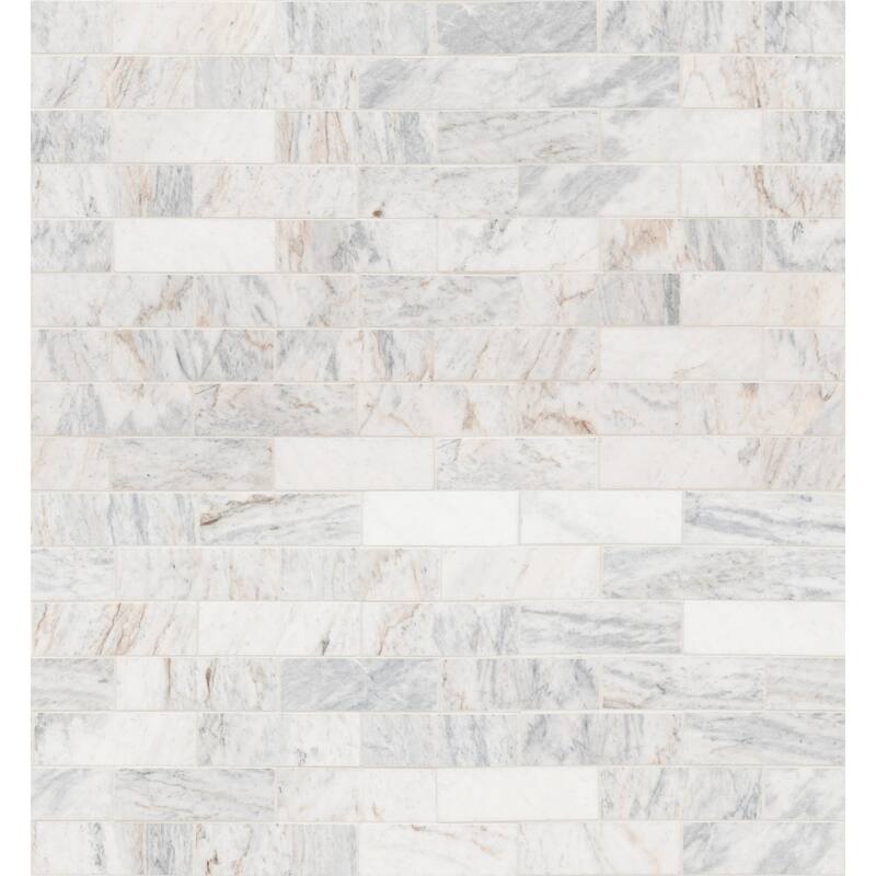 Ackland AKM-S-2X6SWH-CA 12" x 12" Marble Rectangle Floor and Wall Tile - Terra Bella