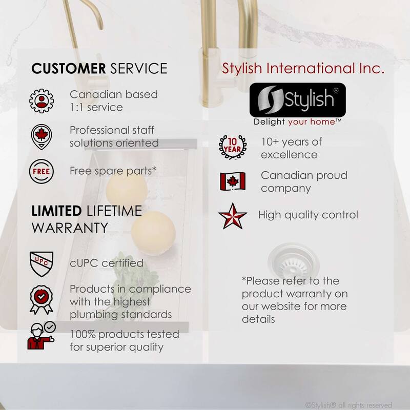 STYLISH Undermount 30" Workstation Single-Bowl Composite Granite Kitchen Sink - 30" x 21" x 10"