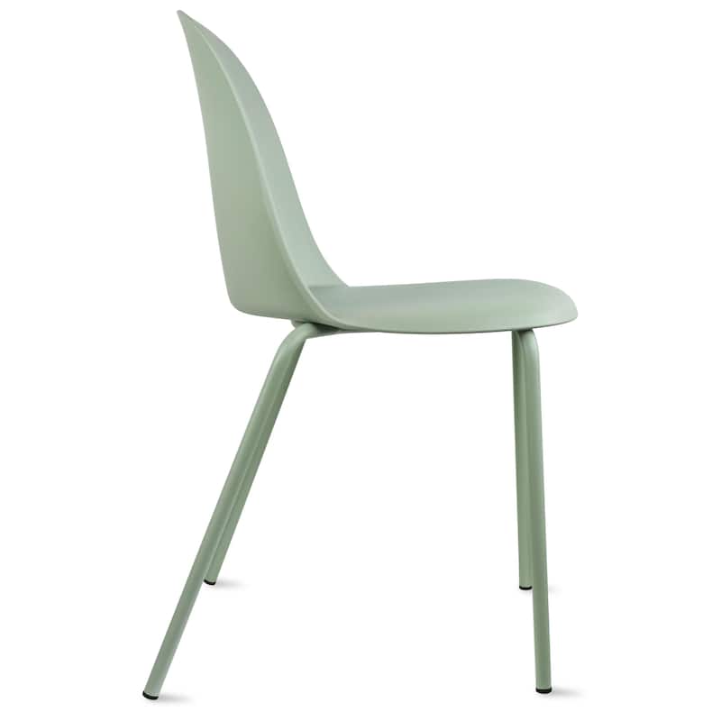 Set of 2 Plastic Dining Chairs For Kitchen Office Business Cafe Guest Waiting Room Event Party Outdoor Patio Hotel