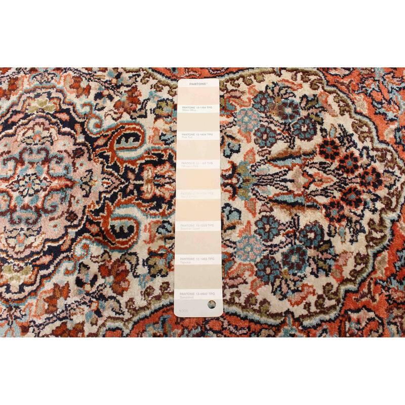 ECARPETGALLERY Hand-knotted Kashmir Cream Viscose Rug - 1'8 x 3'2