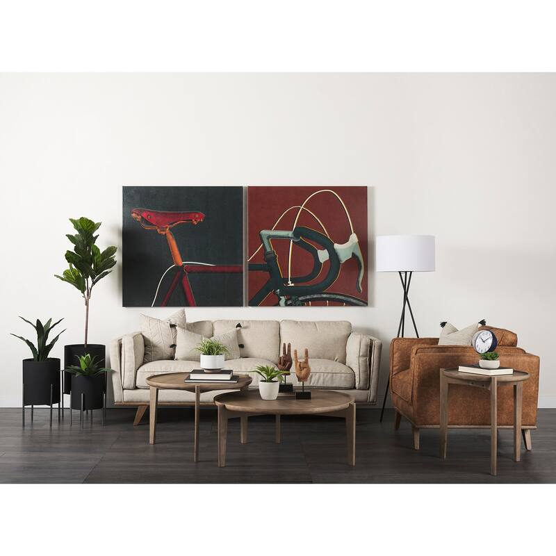Cleaver I Medium Brown Solid Wood Round Accent Table