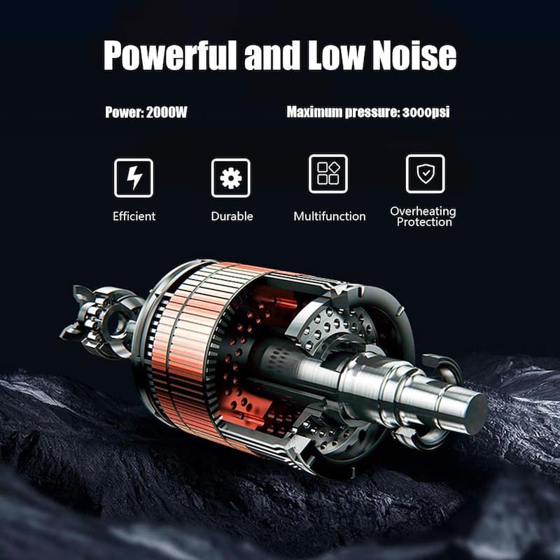 2200W 2.0 GPM Electric Pressure Washer with 5 Nozzles