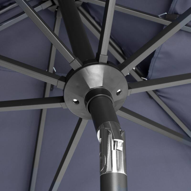 10 x 6.5 Ft Double Top Market Patio Umbrella with Base