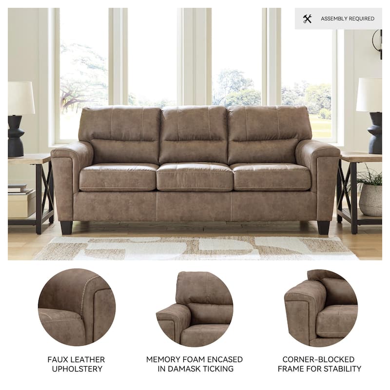 Signature Design by Ashley Navi Fossil Queen Sofa Sleeper - 89" W x 38" D x 39" H