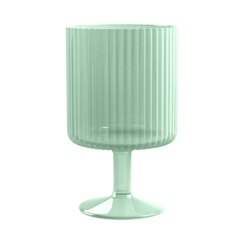 Abode Homewares by TarHong Polypro, Mesa Goblet, 15 oz Set of 6 - Green