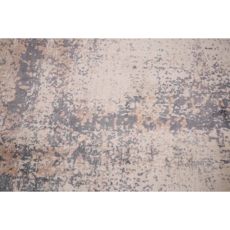 Abstract Modern Area Rug Hand-Knotted Wool Carpet - 5'0"x 7'11"