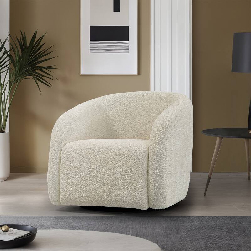 Kiptin 31.7"W 360 Degree Swivel Barrel Chair