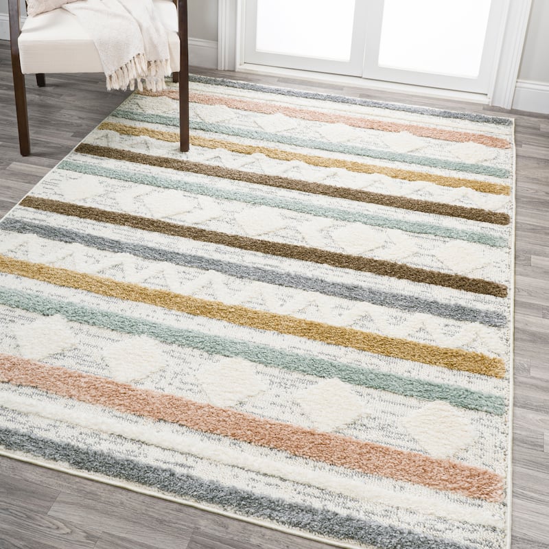 JONATHAN Y Aileen Beach Strie' Striped Area Rug