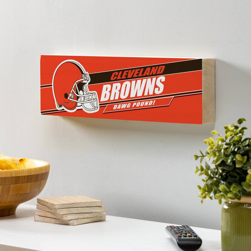 Cleveland Browns Wooden Tabletop Mantel Shelf Sign