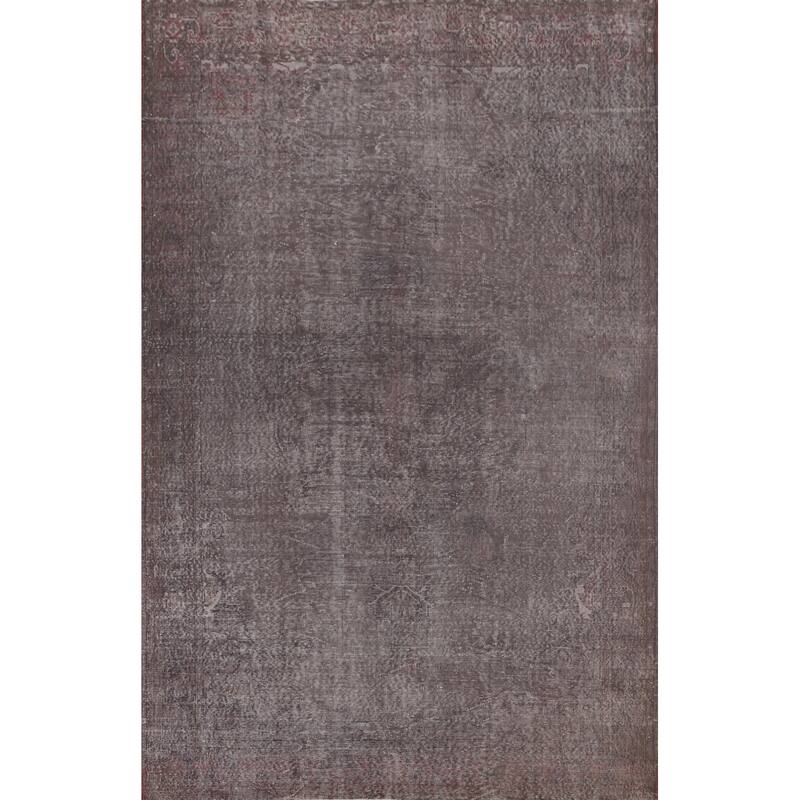 Over-Dyed Anatolian Turkish Vintage Area Rug Handmade Wool Carpet - 7'3" x 10'8"