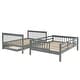 preview thumbnail 7 of 8, Stairway Full-Over-Full Bunk Bed with Twin size Trundle, Storage and Guard Rail for Bedroom, Dorm - Gray